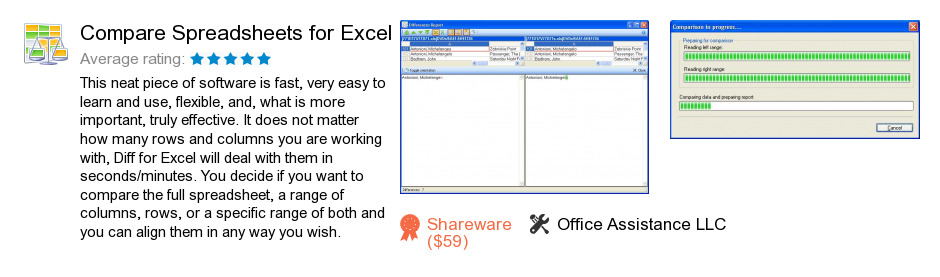 Compare Spreadsheets for Excel