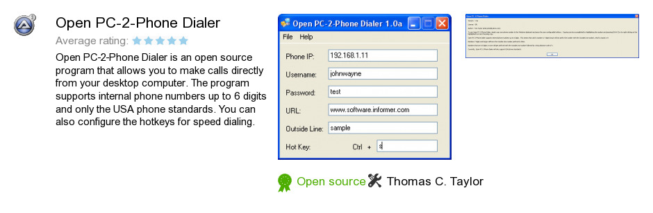 Open PC-2-Phone Dialer