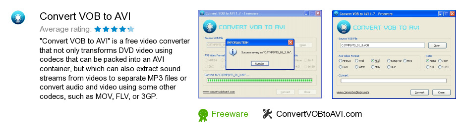 Convert VOB to AVI