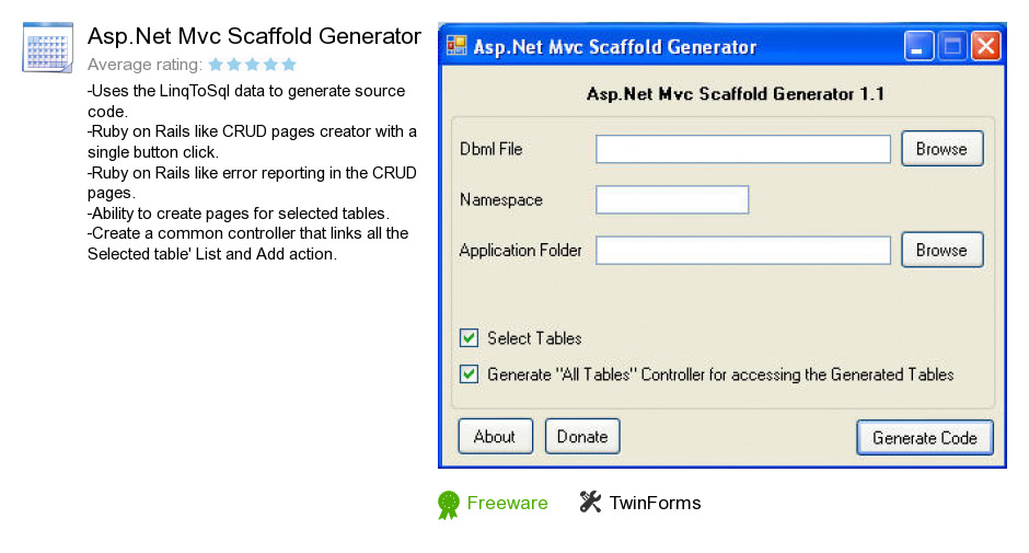 Asp.Net Mvc Scaffold Generator