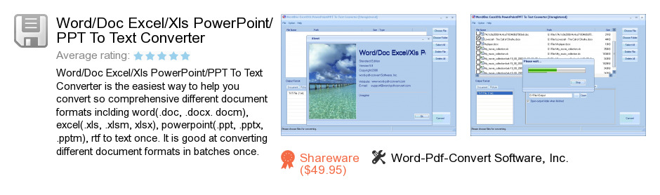 Word/Doc Excel/Xls PowerPoint/PPT To Text Converter