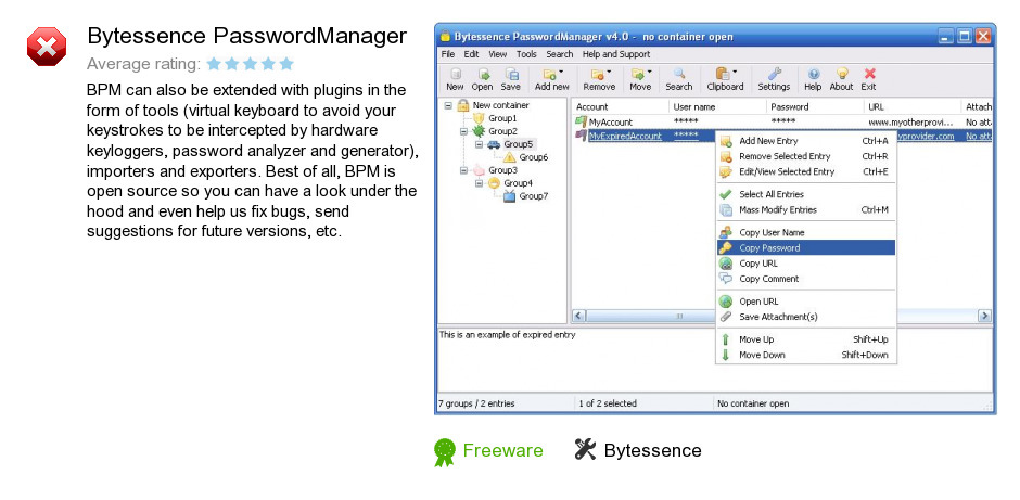 Bytessence PasswordManager