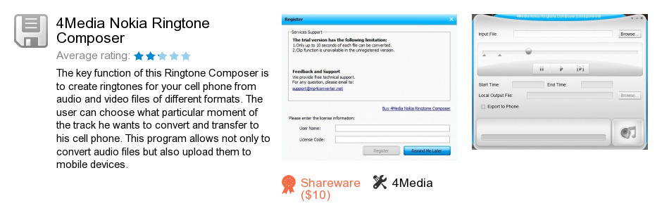 4Media Nokia Ringtone Composer