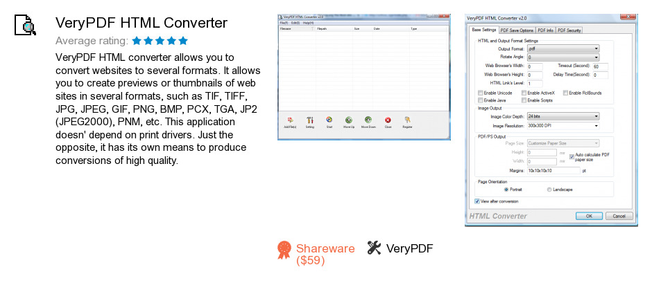 VeryPDF HTML Converter