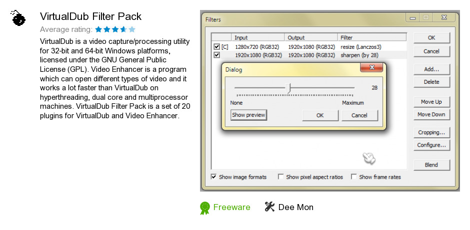 VirtualDub Filter Pack