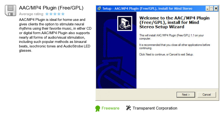 AAC/MP4 Plugin (Free/GPL)