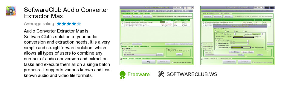 SoftwareClub Audio Converter Extractor Max