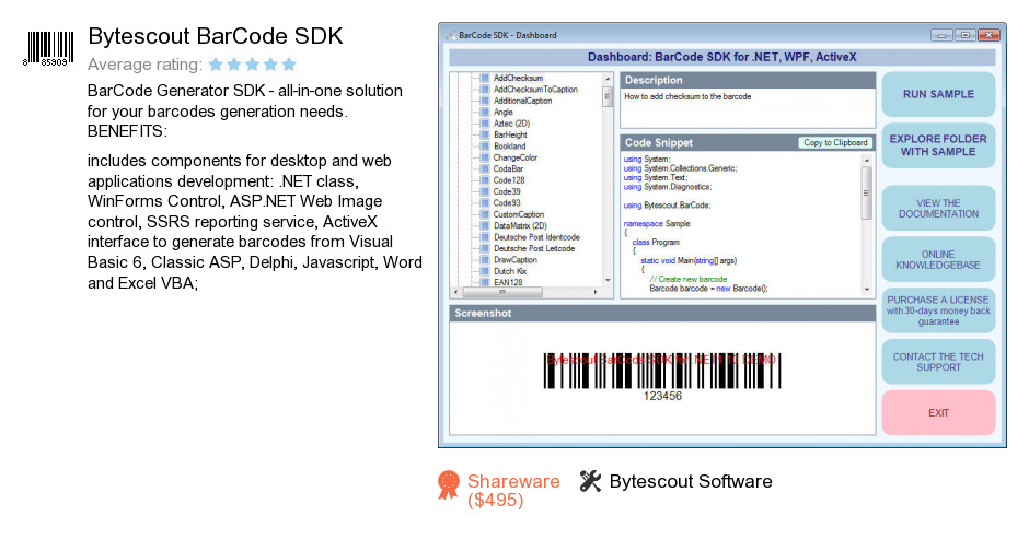 Bytescout BarCode SDK