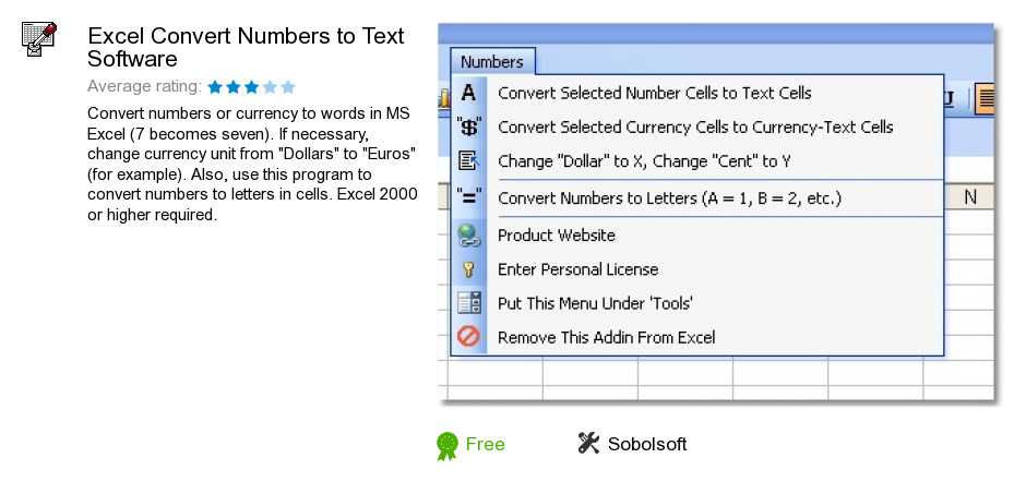Excel Convert Numbers to Text Software