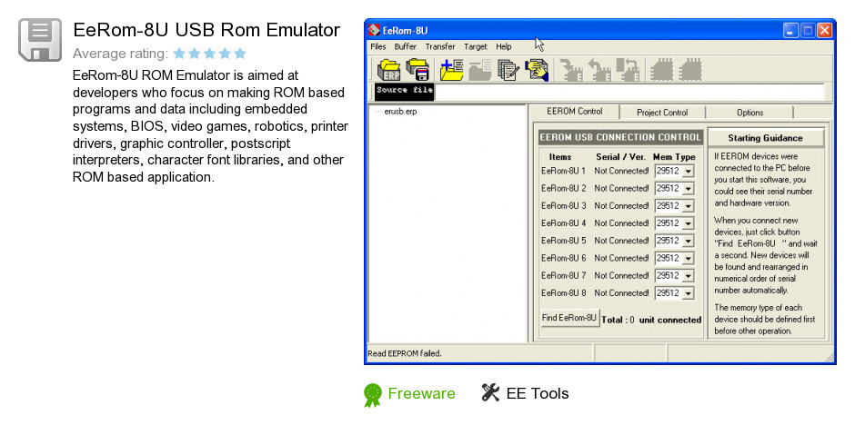 EeRom-8U USB Rom Emulator