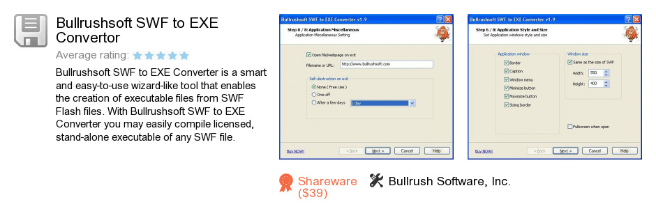 Bullrushsoft SWF to EXE Convertor