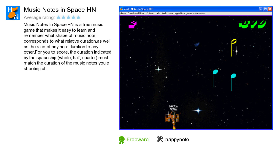 Music Notes in Space HN