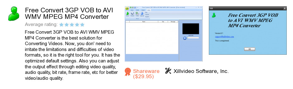 Free Convert 3GP VOB to AVI WMV MPEG MP4 Converter