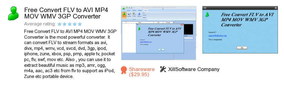 Free Convert FLV to AVI MP4 MOV WMV 3GP Converter