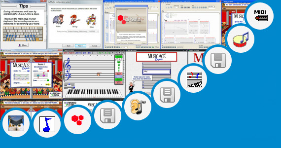 Software collection for Interactive Keyboard Notation Lesson