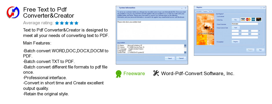 Free Text to Pdf Converter&Creator