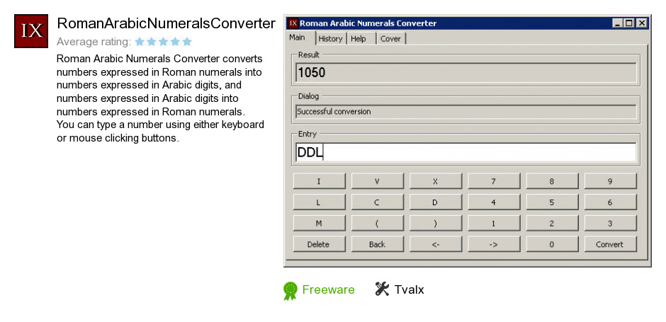 RomanArabicNumeralsConverter