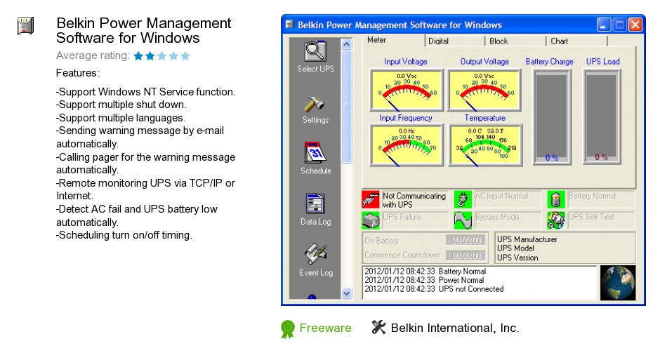 Belkin Power Management Software for Windows