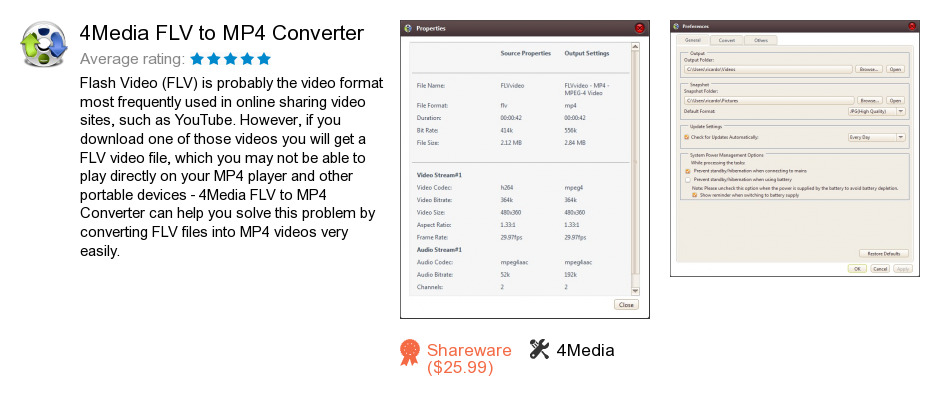 4Media FLV to MP4 Converter