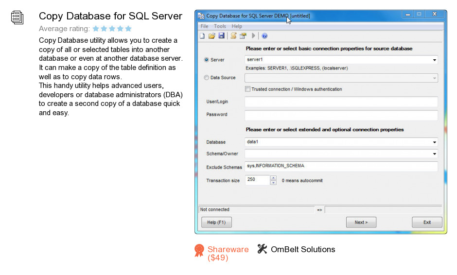 Copy Database for SQL Server