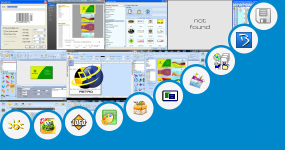 Software collection for Ticket Style Business Card