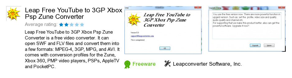 Leap Free YouTube to 3GP Xbox Psp Zune Converter