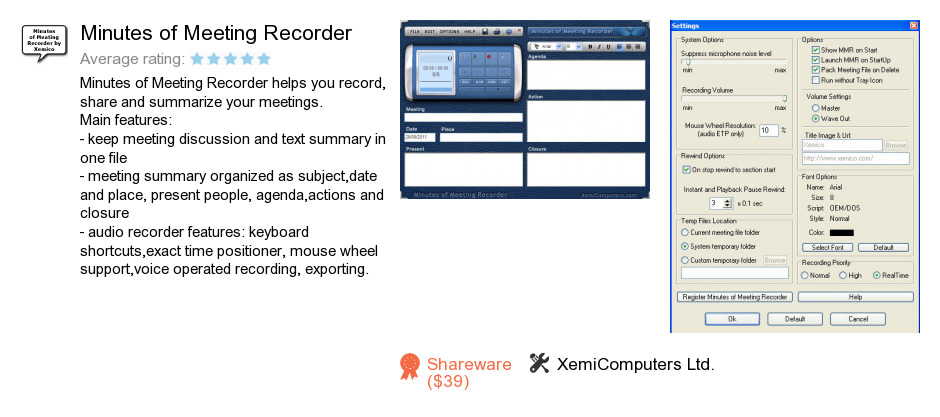 Minutes of Meeting Recorder