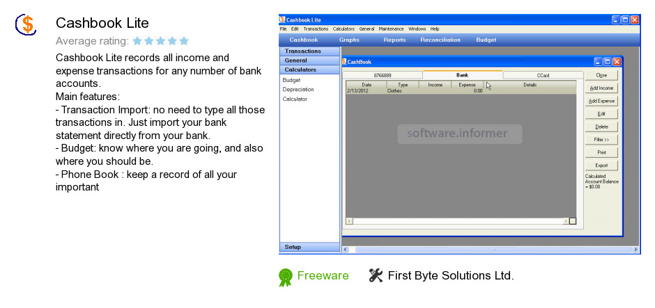 Cashbook Lite