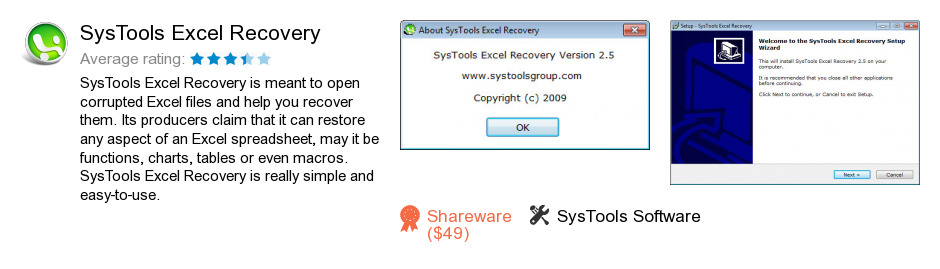 SysTools Excel Recovery
