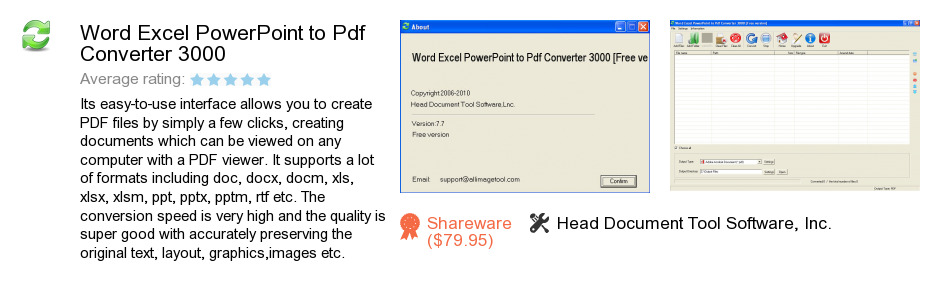 Word Excel PowerPoint to Pdf Converter 3000