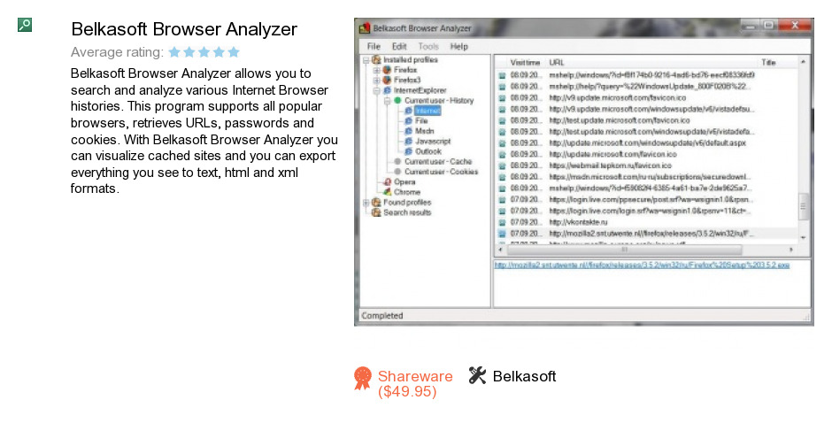 Belkasoft Browser Analyzer