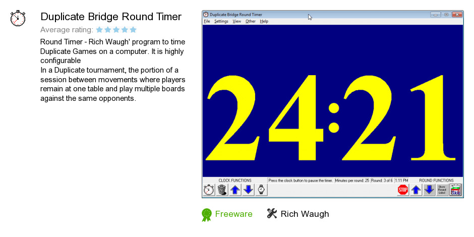 Duplicate Bridge Round Timer