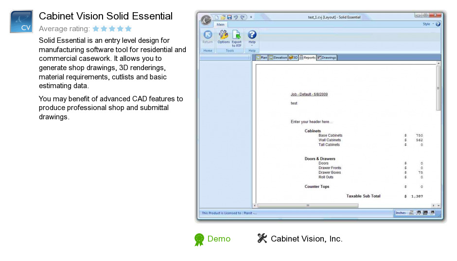 Free Cabinet Vision Solid Essential Download 209 131 082 Bytes