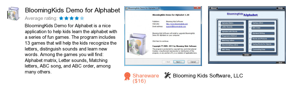 BloomingKids Demo for Alphabet