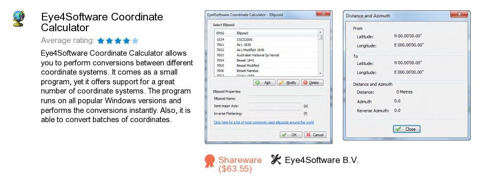 Eye4Software Coordinate Calculator