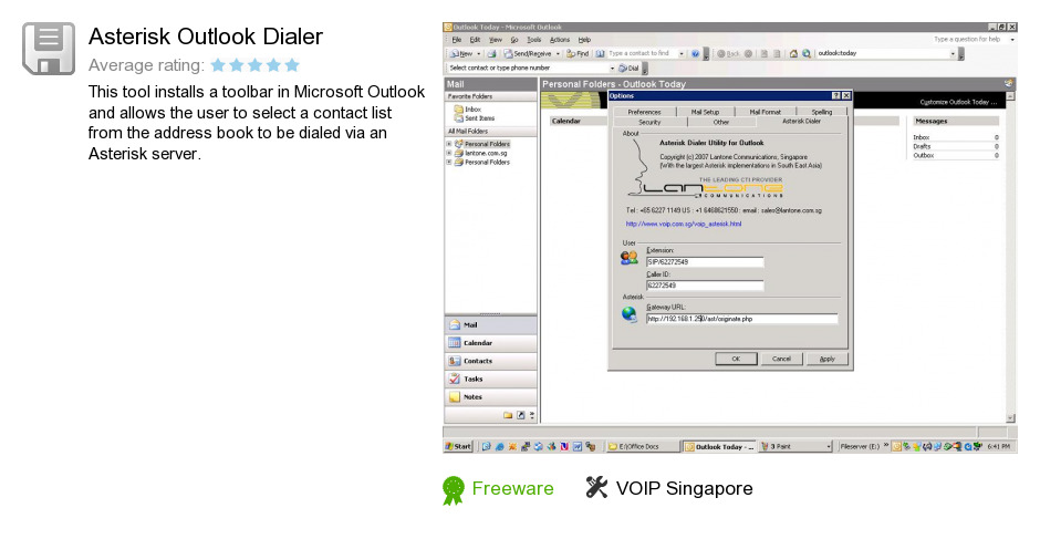 Asterisk Outlook Dialer