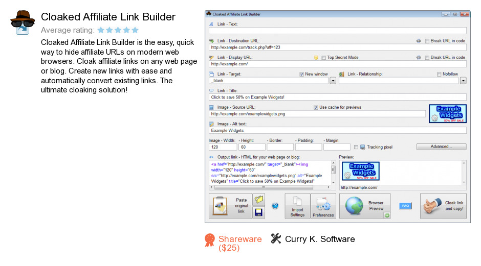 Cloaked Affiliate Link Builder