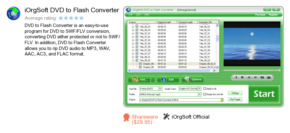 IOrgSoft DVD to Flash Converter