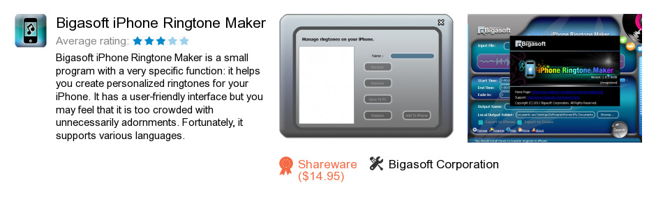 Bigasoft iPhone Ringtone Maker