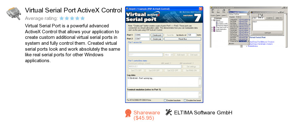 Virtual Serial Port ActiveX Control