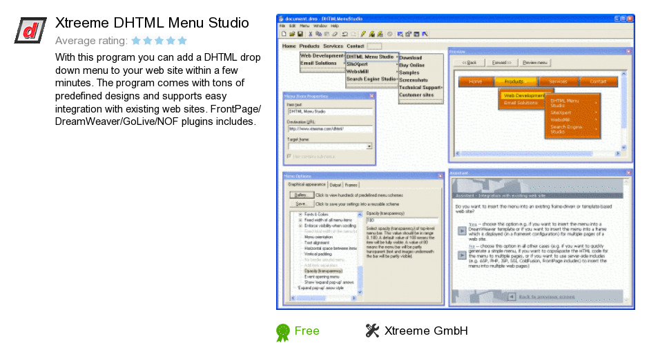 Xtreeme DHTML Menu Studio