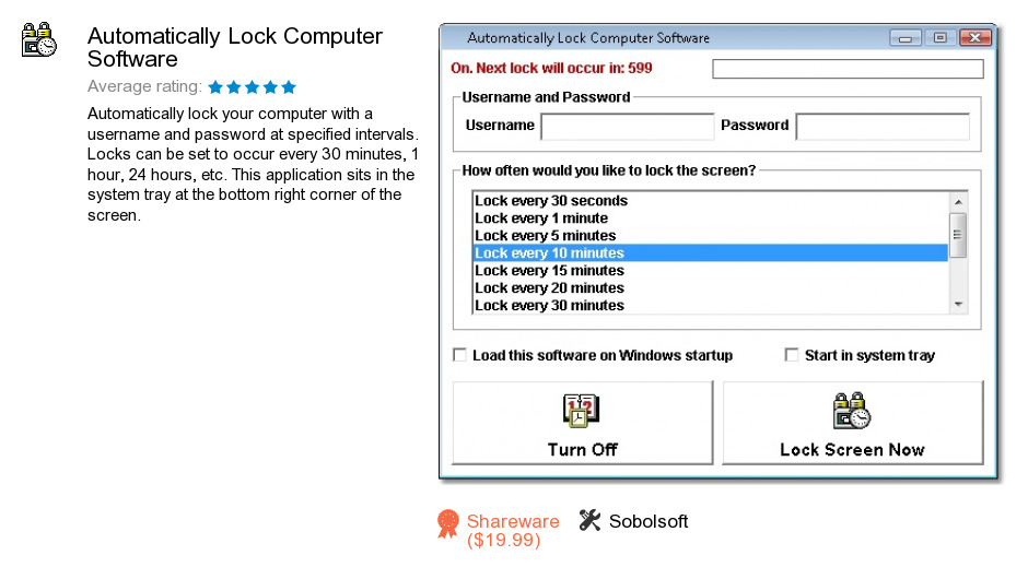 Automatically Lock Computer Software