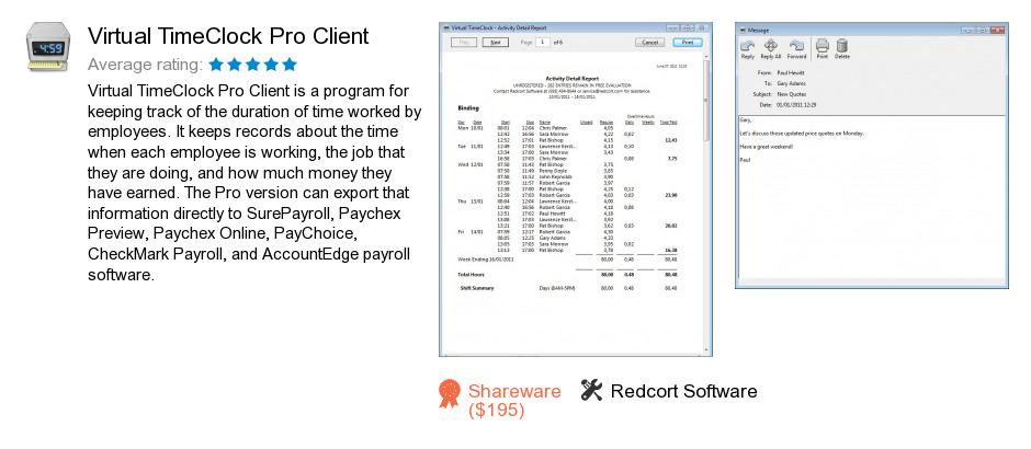 Virtual TimeClock Pro Client