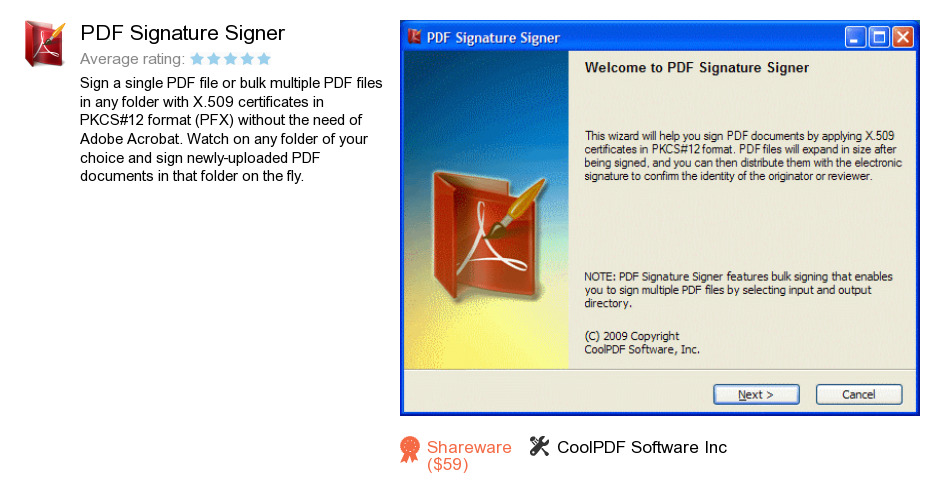 PDF Signature Signer