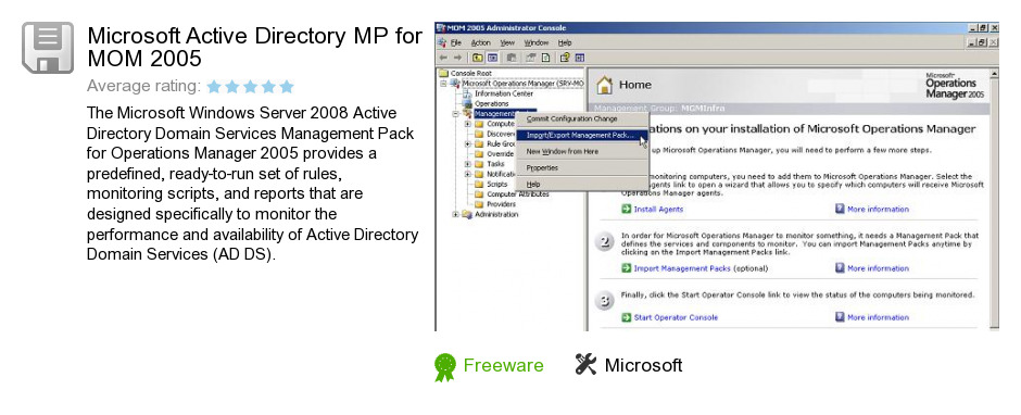 Microsoft Active Directory MP for MOM 2005