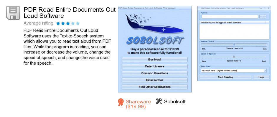 PDF Read Entire Documents Out Loud Software