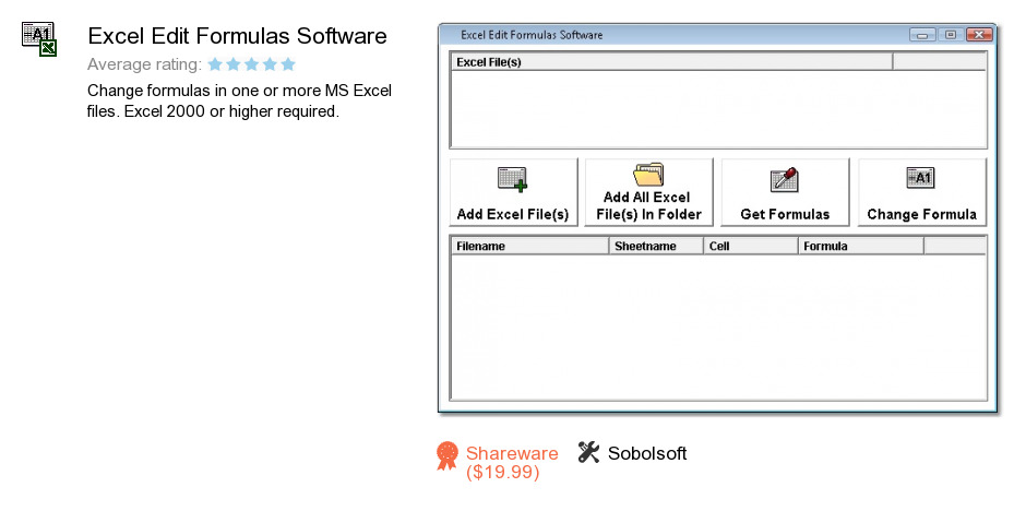Excel Edit Formulas Software