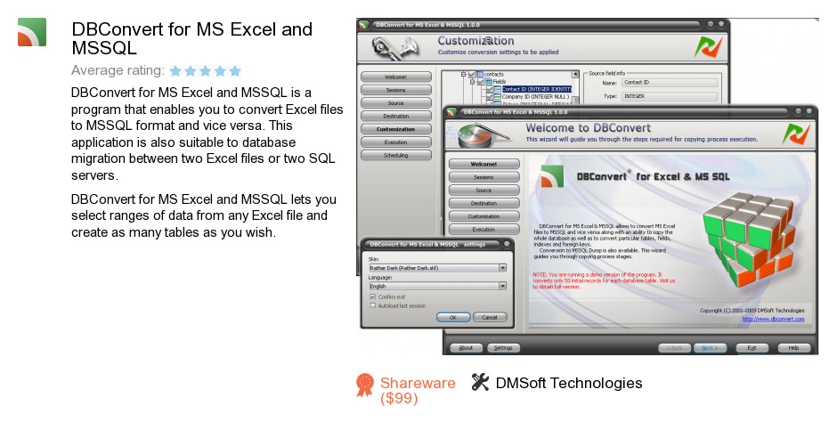 DBConvert for MS Excel and MSSQL