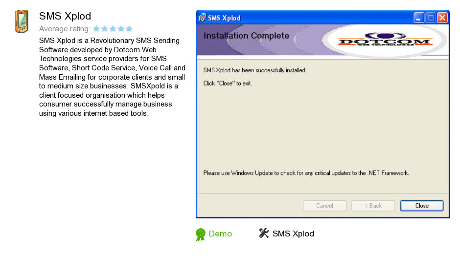 SMS Xplod