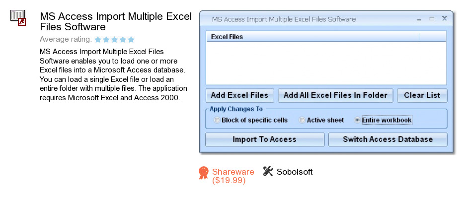 MS Access Import Multiple Excel Files Software